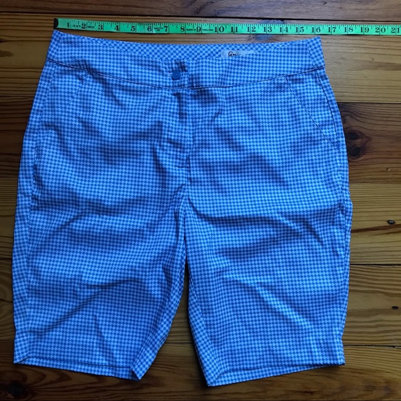 Greg Norman Blue Houndstooth Golf Shorts, EUC, 10 - Picture 6 of 12